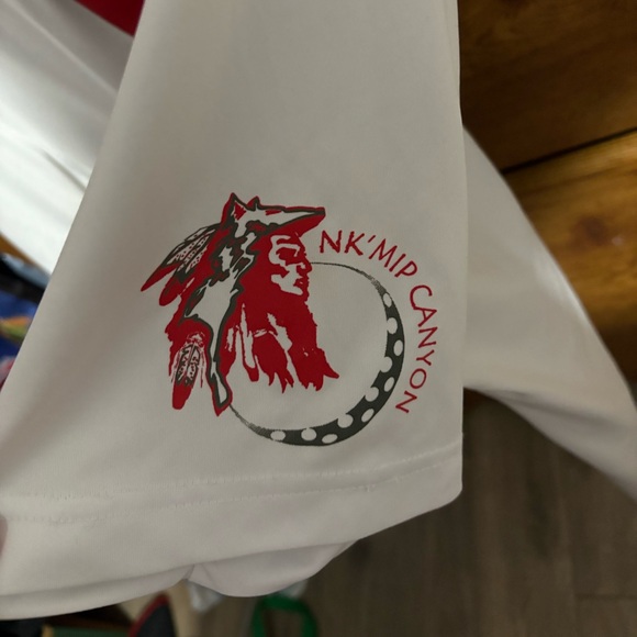 Golf polo shirt size large white red - Picture 2 of 2